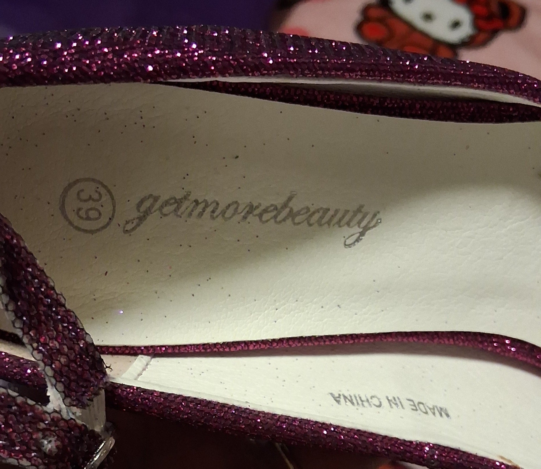 Custom purple rhinestone wedding shoes
